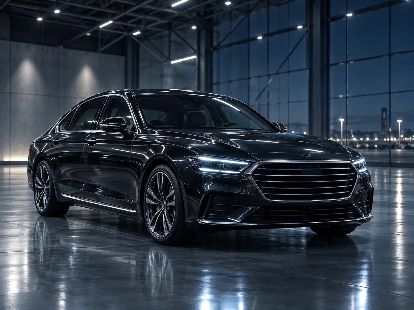 Premium black sedan
